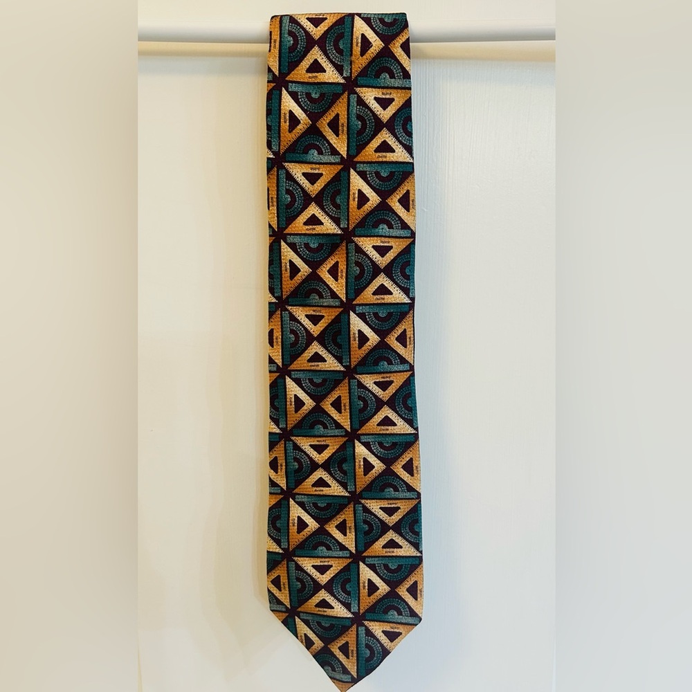 Structure Multicolor Geometric Necktie - image 1